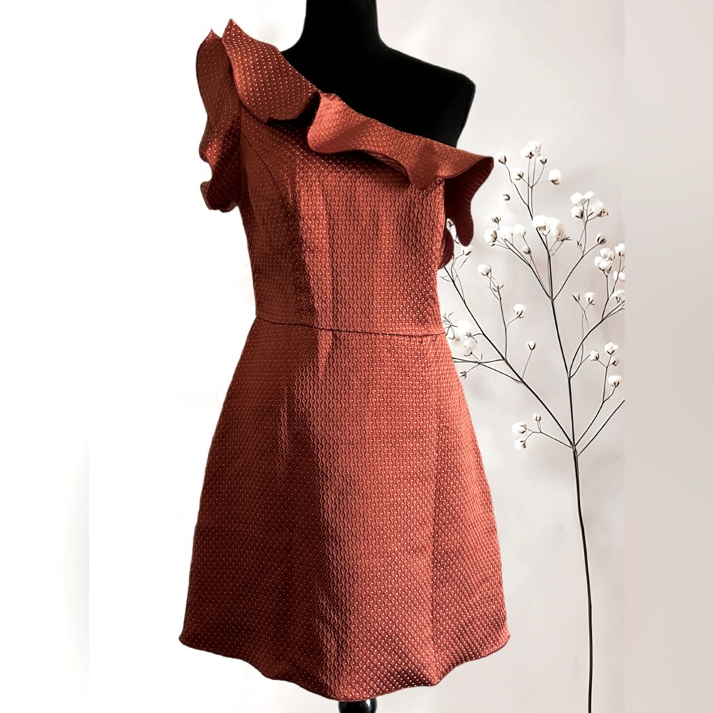 LA MAISON TALULAH | Sun Drenched Ruffle One-Shoulder Mini Dress
